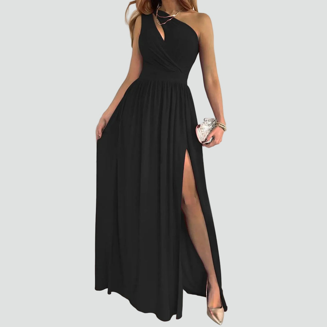 Dress Women Maxi One-Shoulder Split – Evening