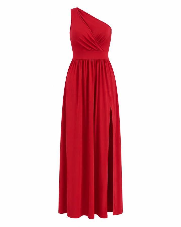 Dress Women Maxi One-Shoulder Split – Evening