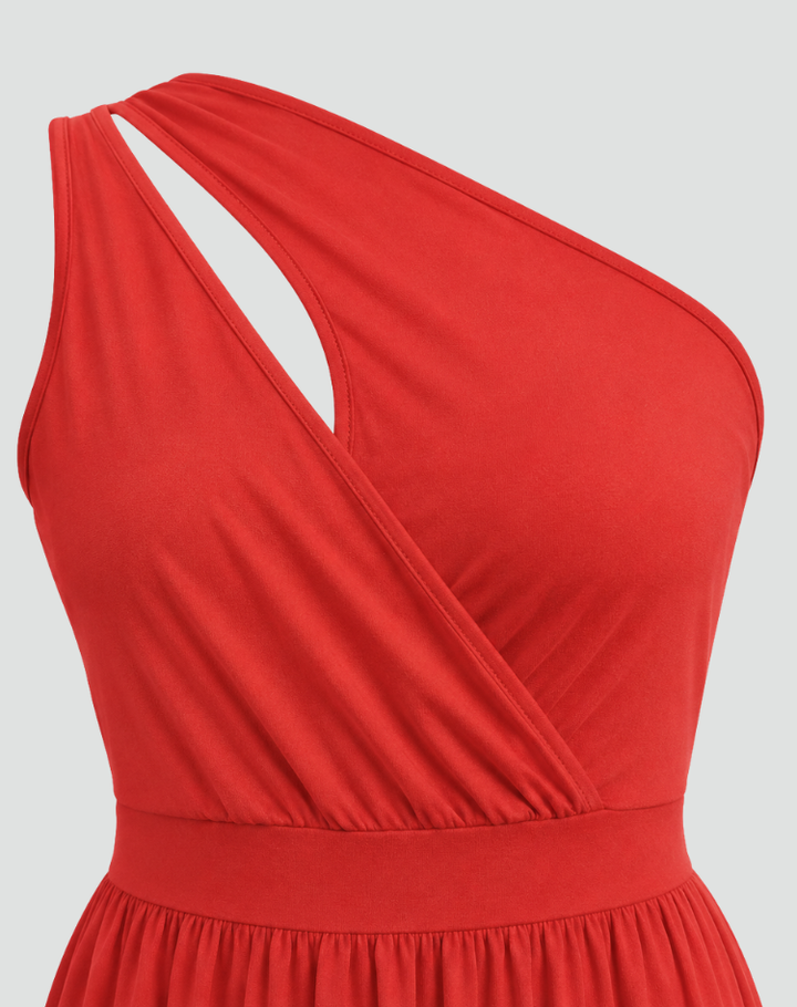 Dress Women Maxi One-Shoulder Split – Evening