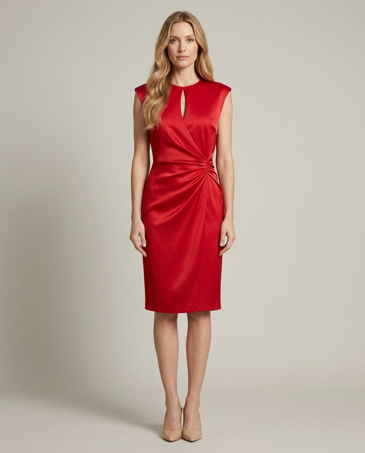 Dress Women Slim Fit Satin – Evening