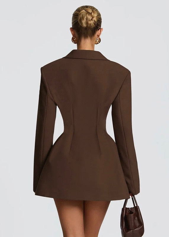 Blazer Dress Women Mini Deep Neckline – Party