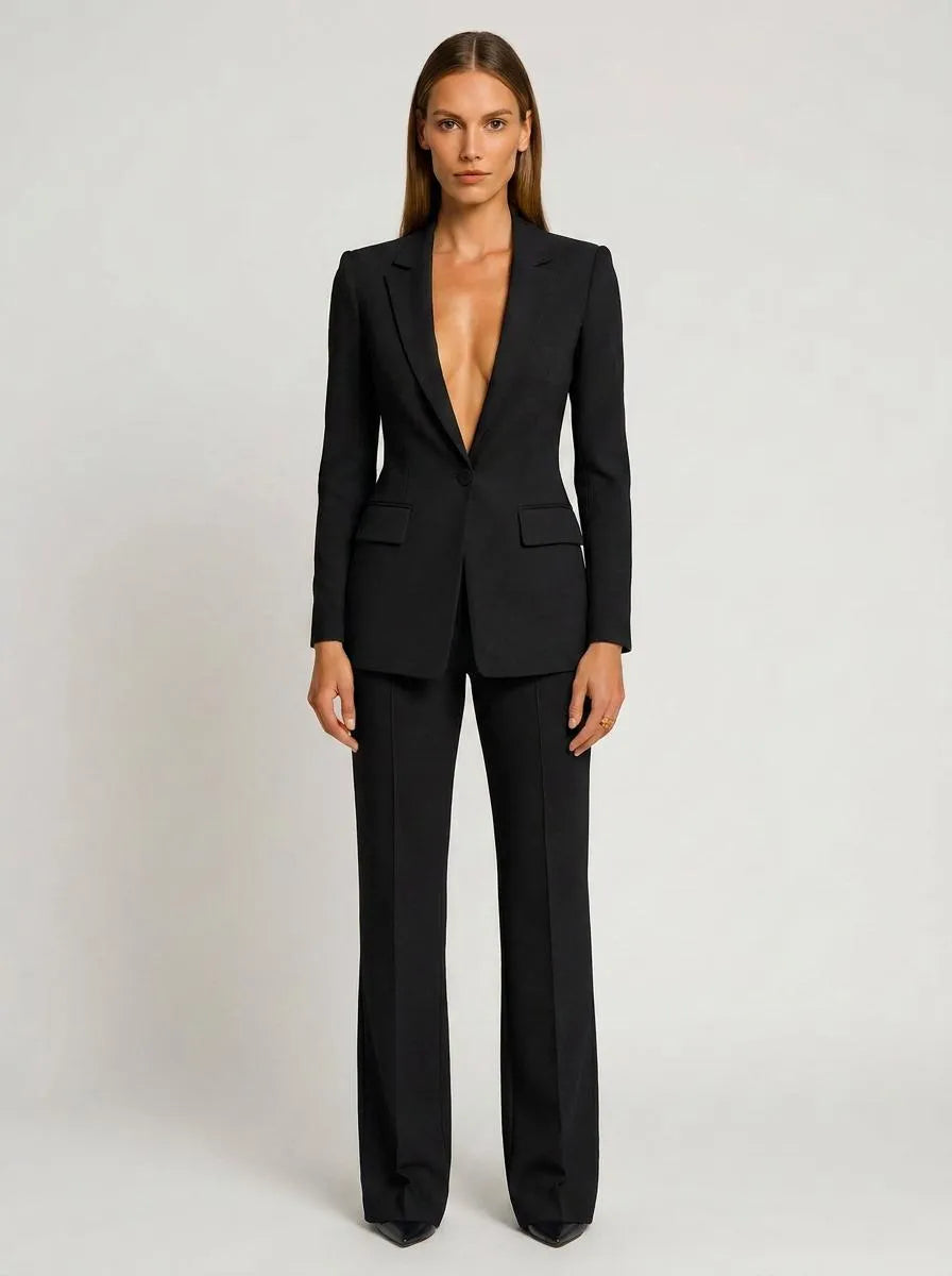 Blazer Women Tailored Double-Breasted – Business