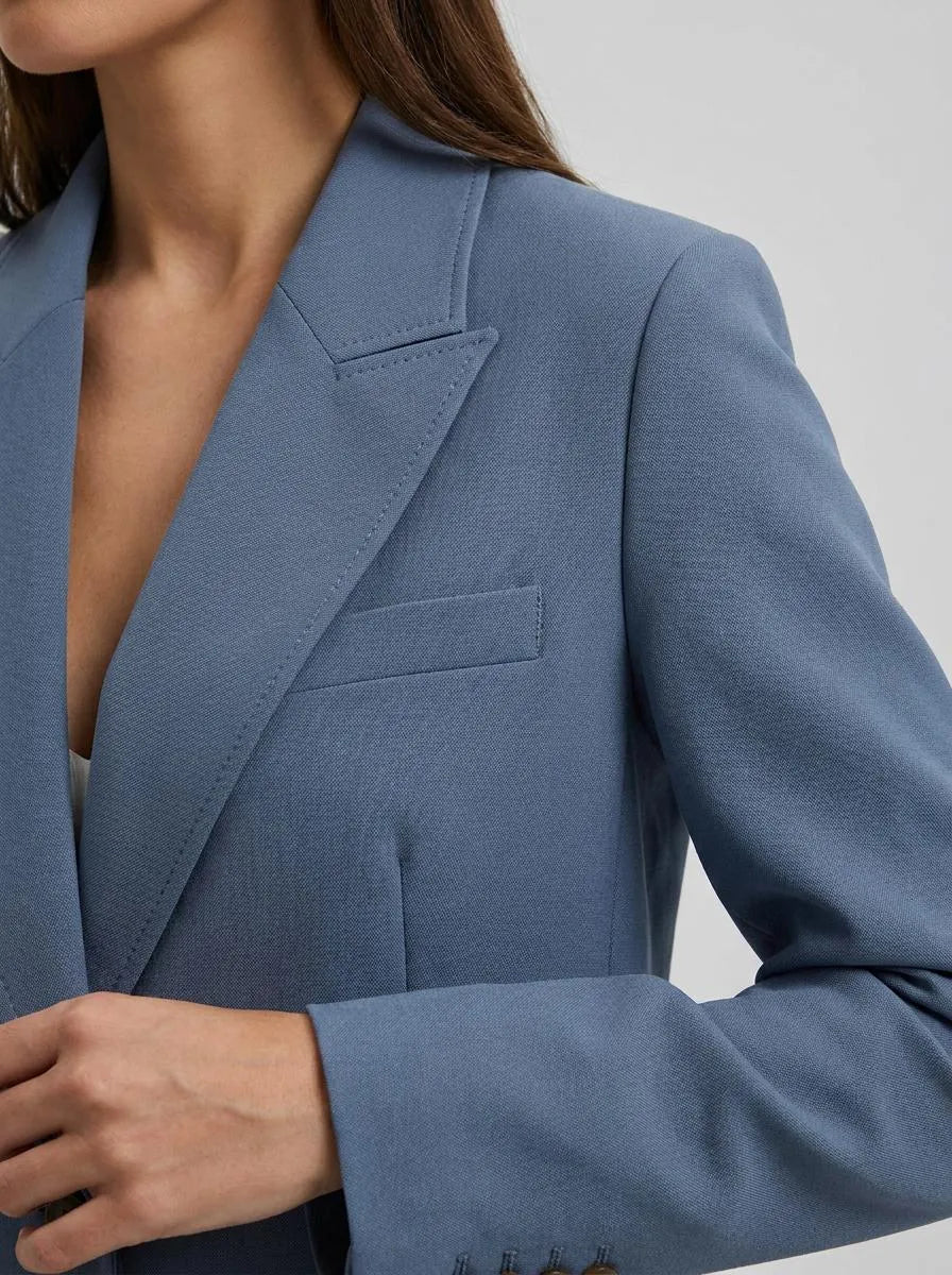 Blazer Set Women Tailored Classic Lapel – Business