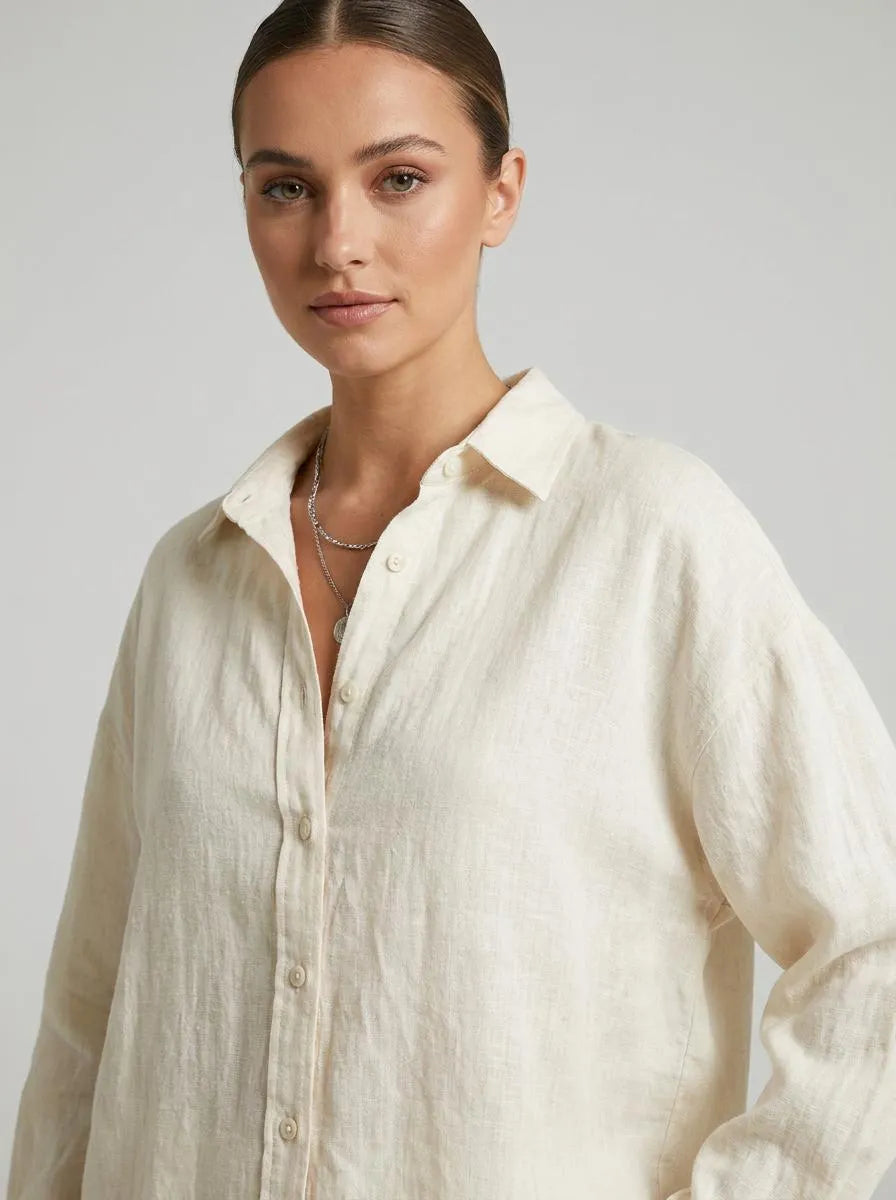 Blouse Women Loose Fit Linen – Summer