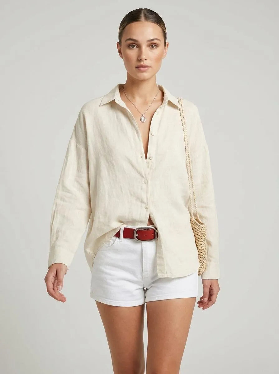 Blouse Women Loose Fit Linen – Summer