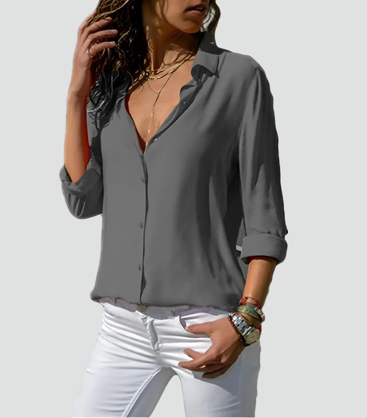 Blouse Women Loose Fit Long Sleeve – Office