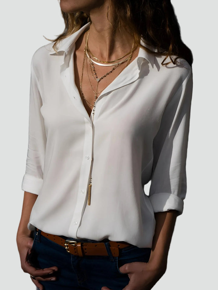 Blouse Women Loose Fit Long Sleeve – Office