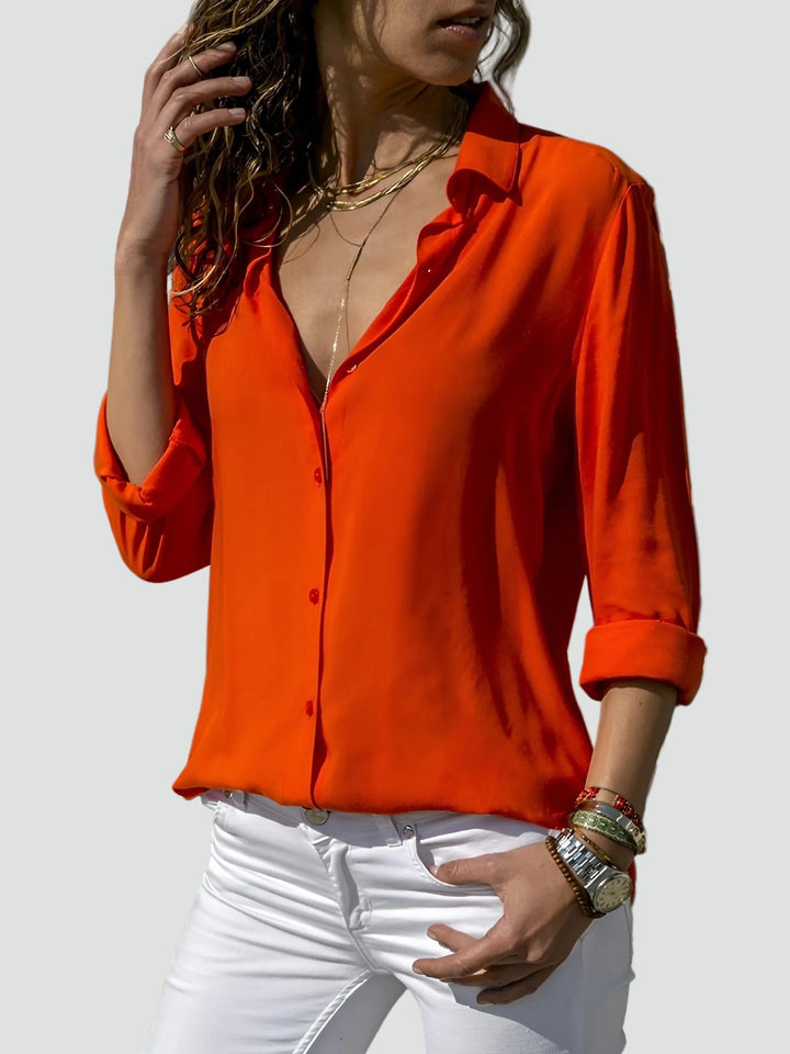 Blouse Women Loose Fit Long Sleeve – Office