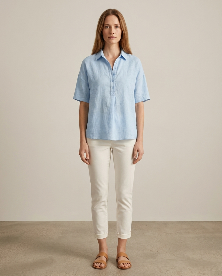 Blouse Women Loose Fit Linen – Summer