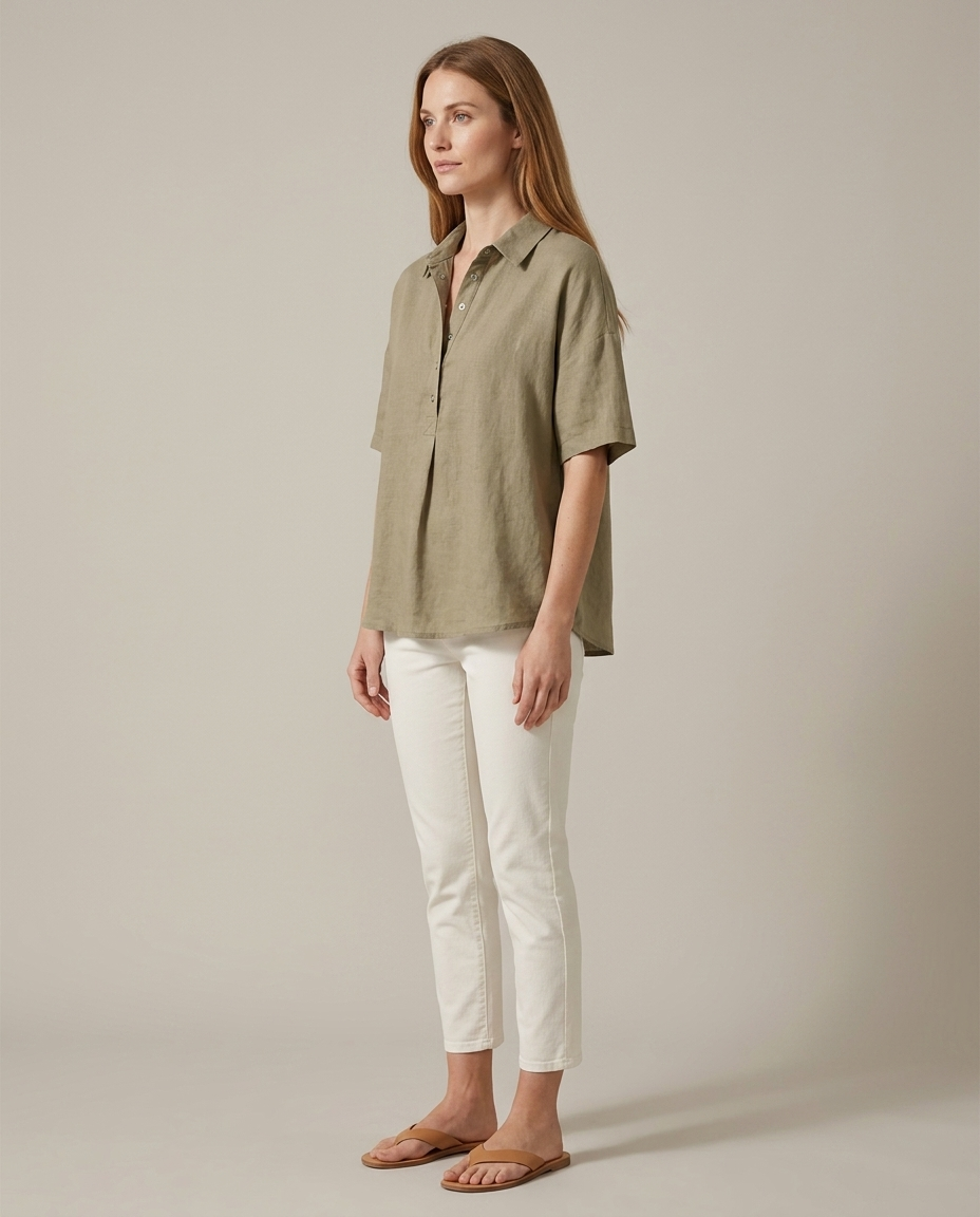 Blouse Women Loose Fit Linen – Summer