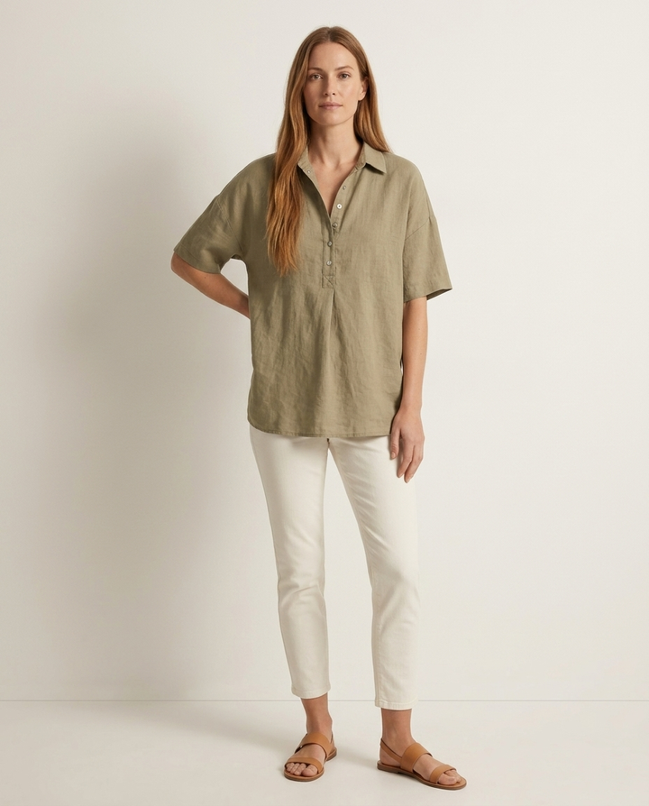 Blouse Women Loose Fit Linen – Summer