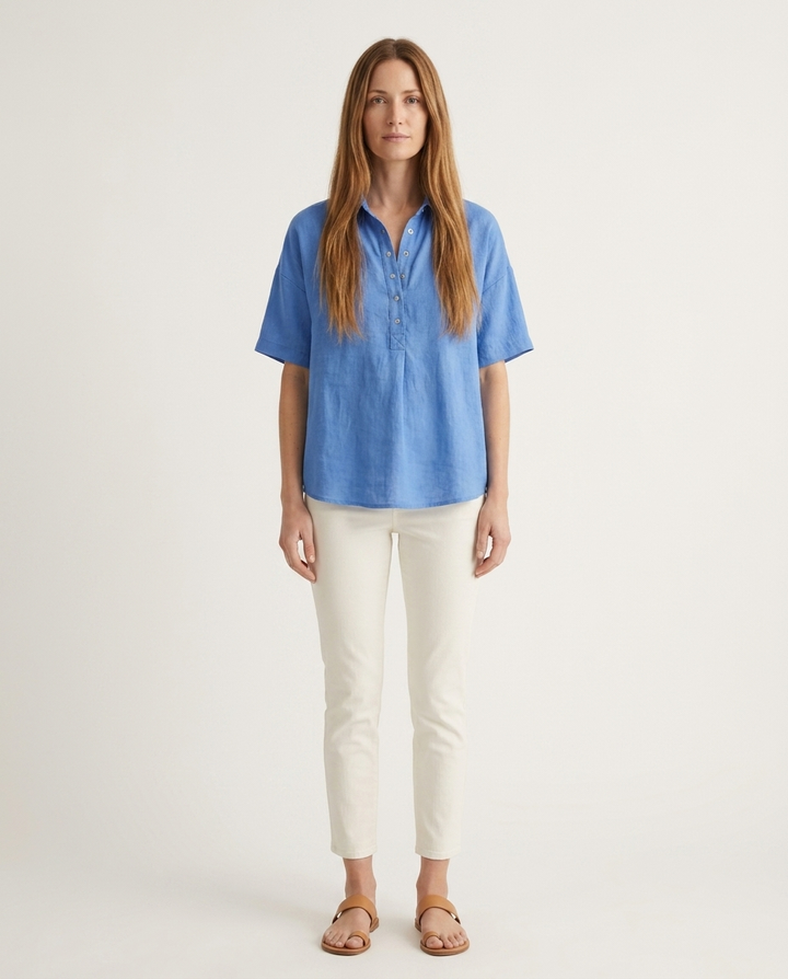 Blouse Women Loose Fit Linen – Summer