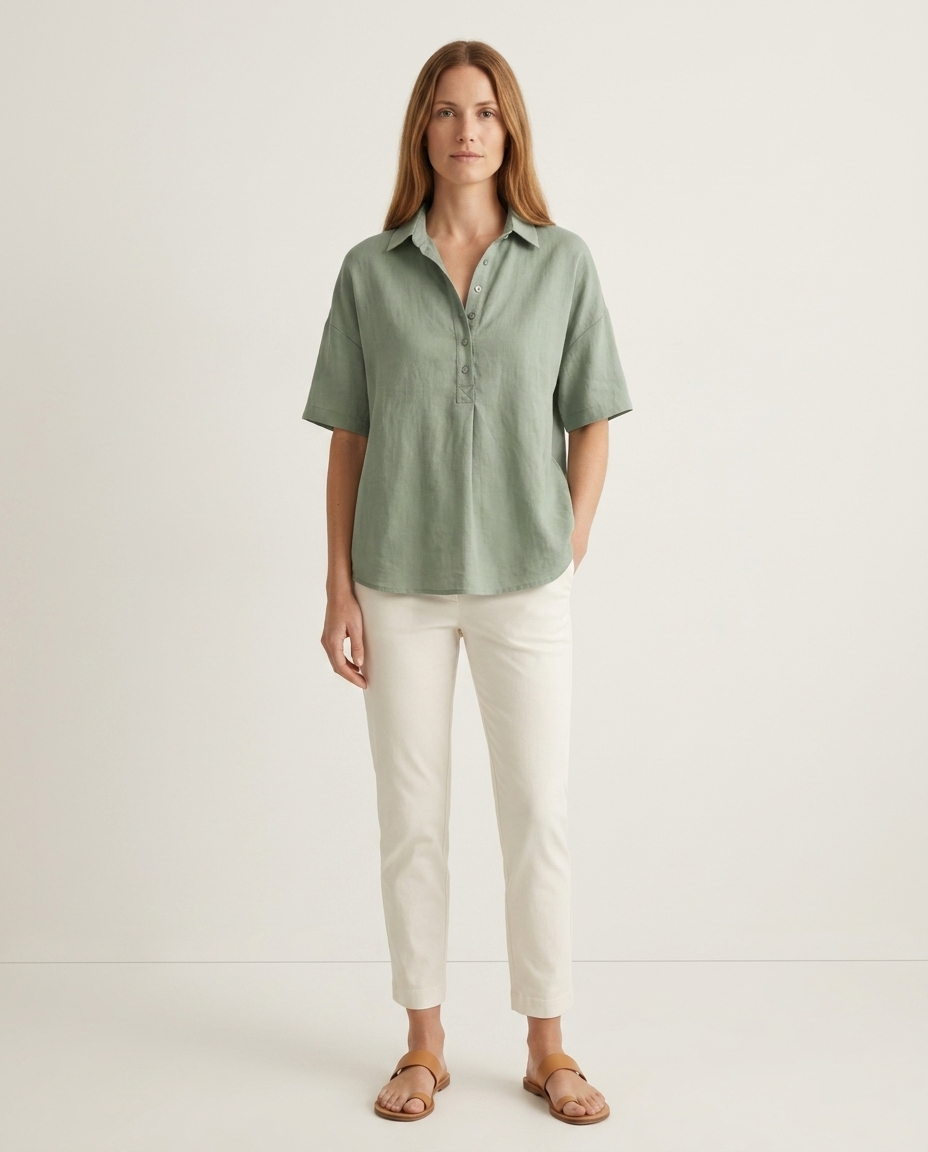 Blouse Women Loose Fit Linen – Summer