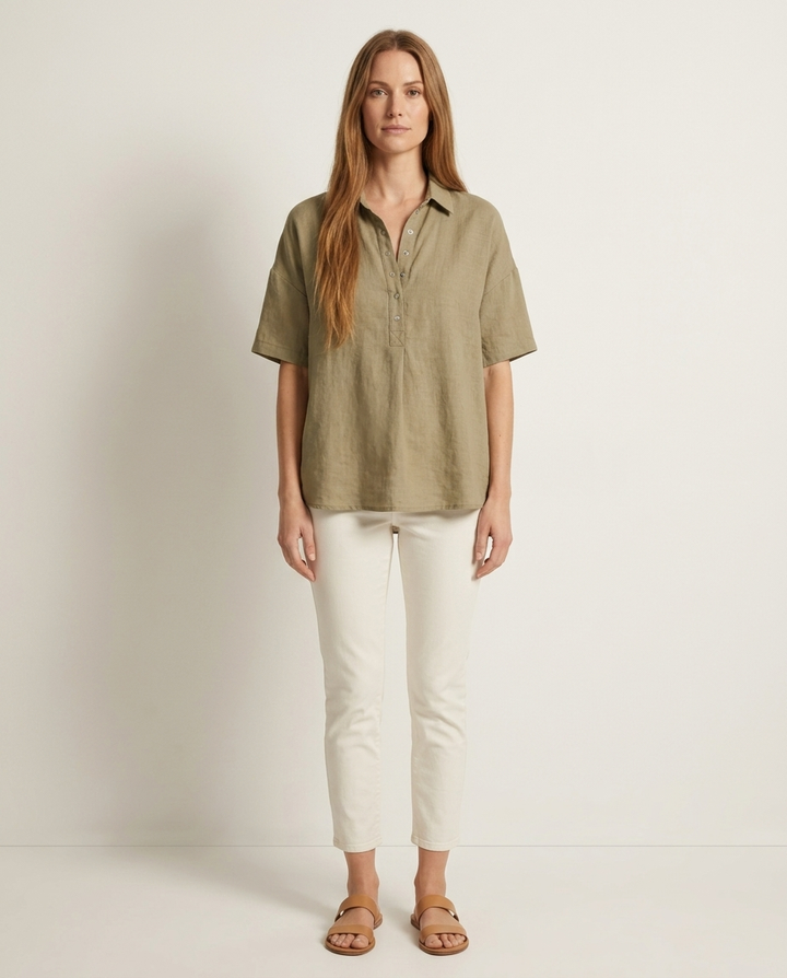 Blouse Women Loose Fit Linen – Summer