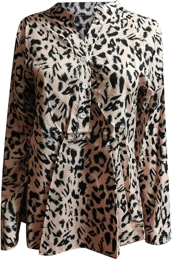 Blouse Women Leopard Print Casual – Casual
