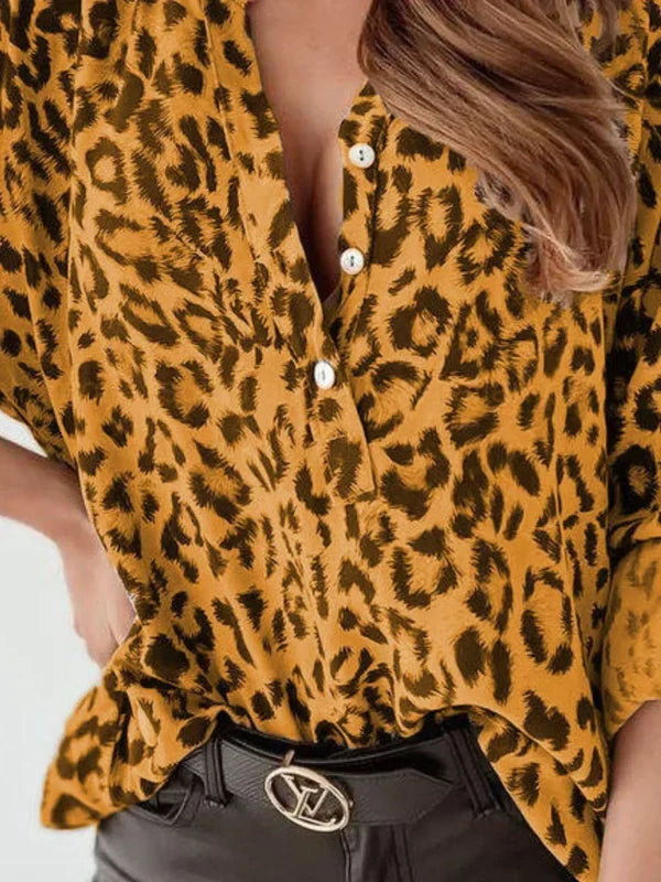 Blouse Women Leopard Print Casual – Casual