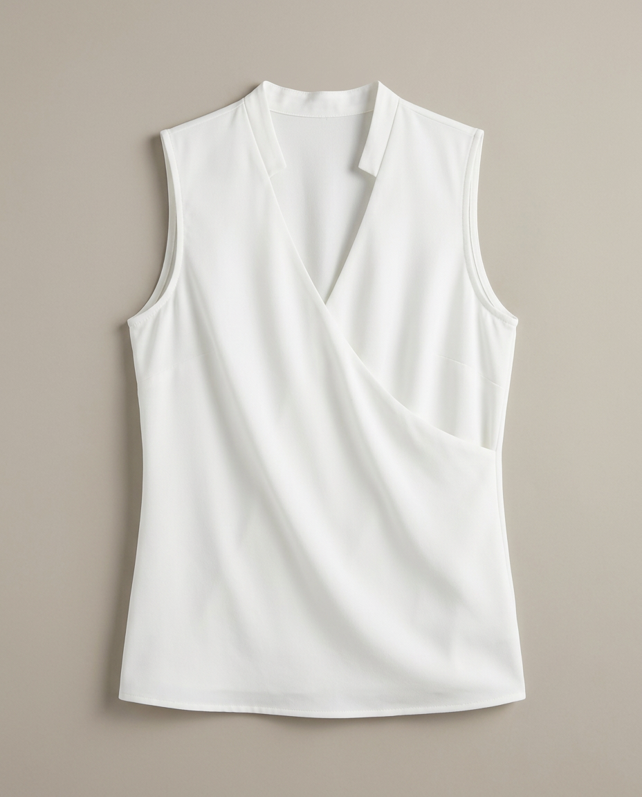Blouse Women Sleeveless Wrap Design – Office