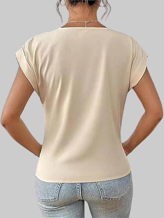 Blouse Women Sleeveless Satin Stand-Up Collar – Office