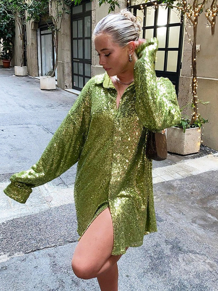 Blouse Women Oversized Glitter – Party