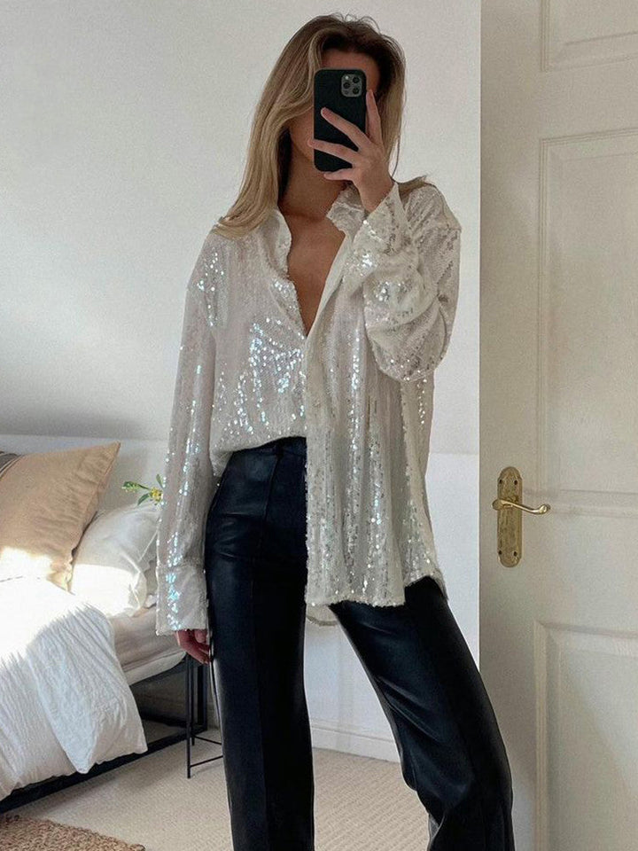 Blouse Women Oversized Glitter – Party