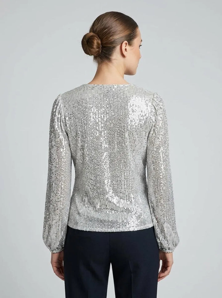 Blouse Women V-Neck Sequin – Party