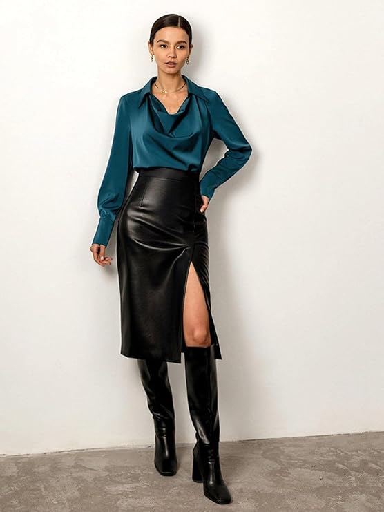 Shirt Women Satin Look – Office