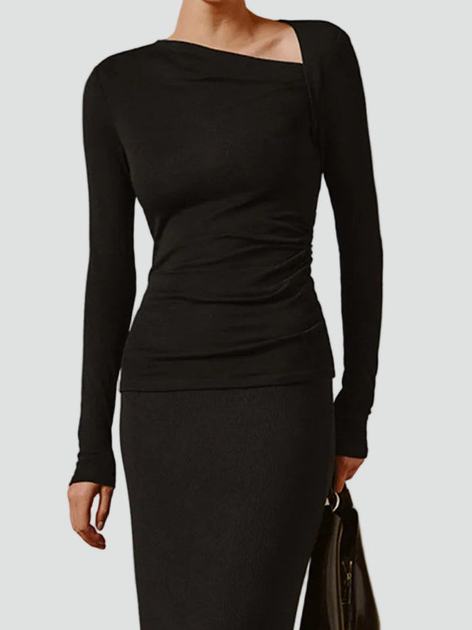 Top Women Asymmetrical Long Sleeve Casual – Casual