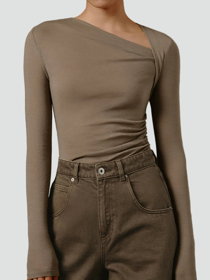Top Women Asymmetrical Long Sleeve Casual – Casual