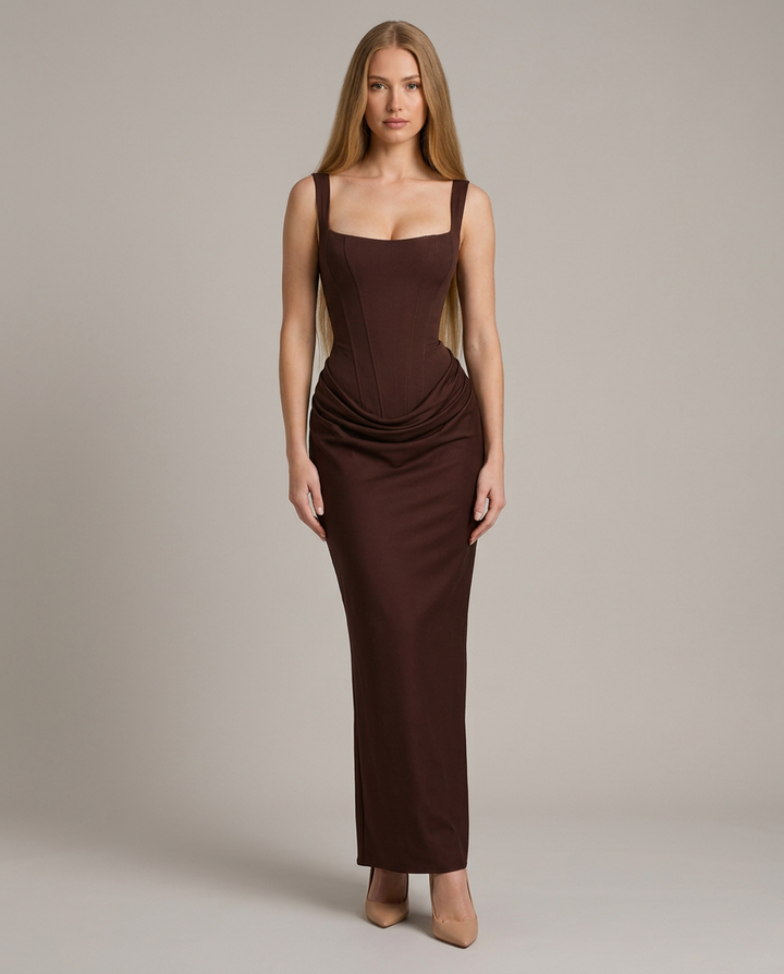 Dress Women Bodycon Corset Detail Maxi – Party