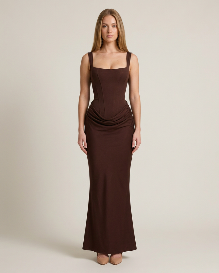 Dress Women Bodycon Corset Detail Maxi – Party