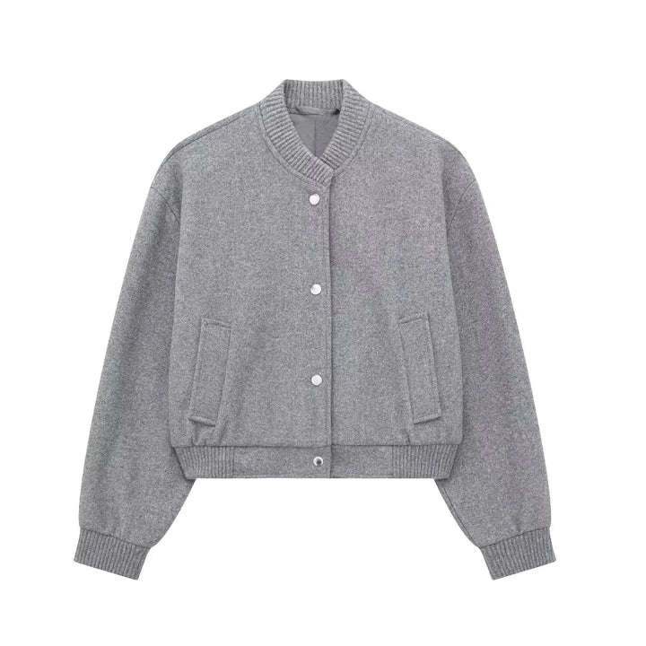 Jacket Women Cropped with Press Studs – Casual