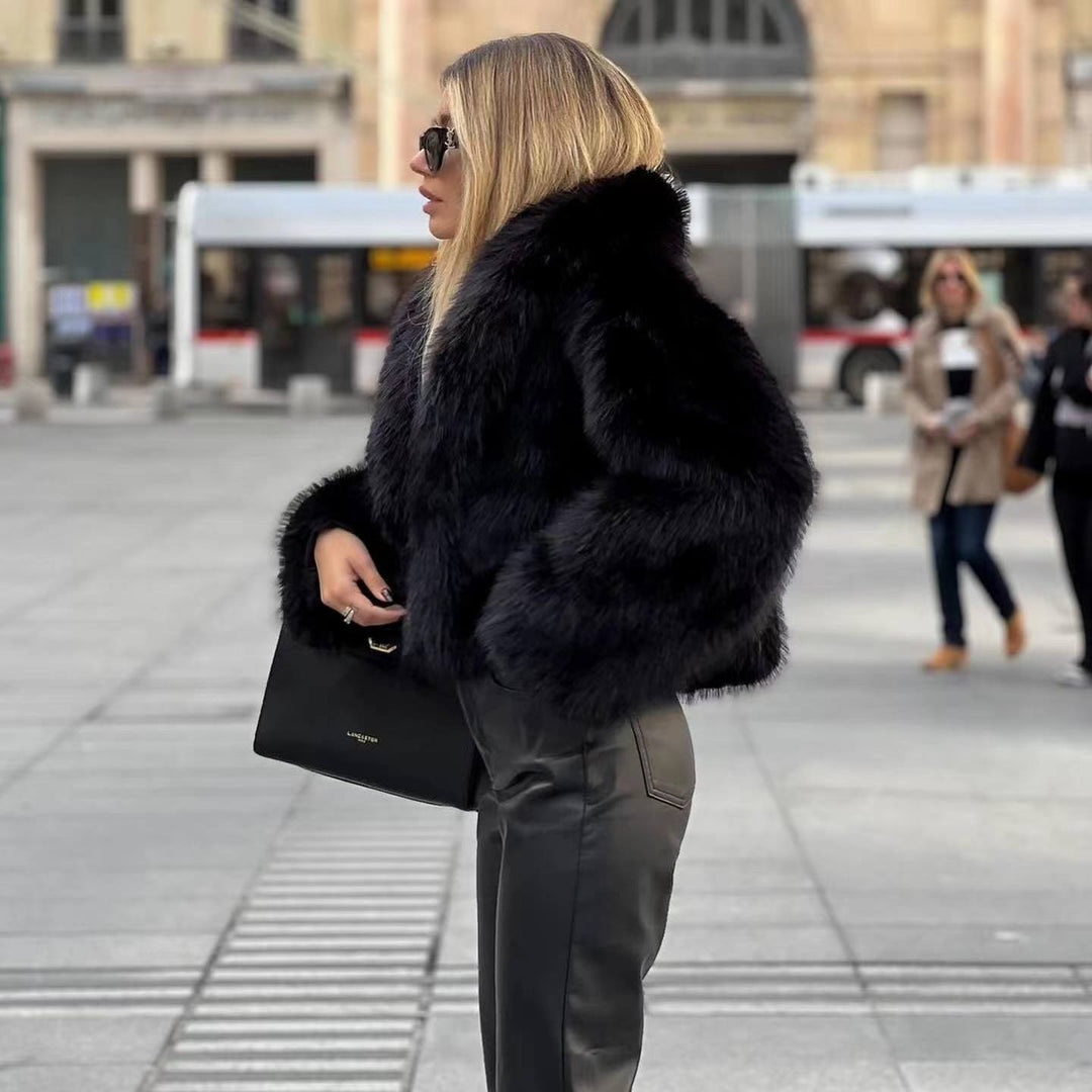 Coat Women Classic Faux Fur Long – Winter