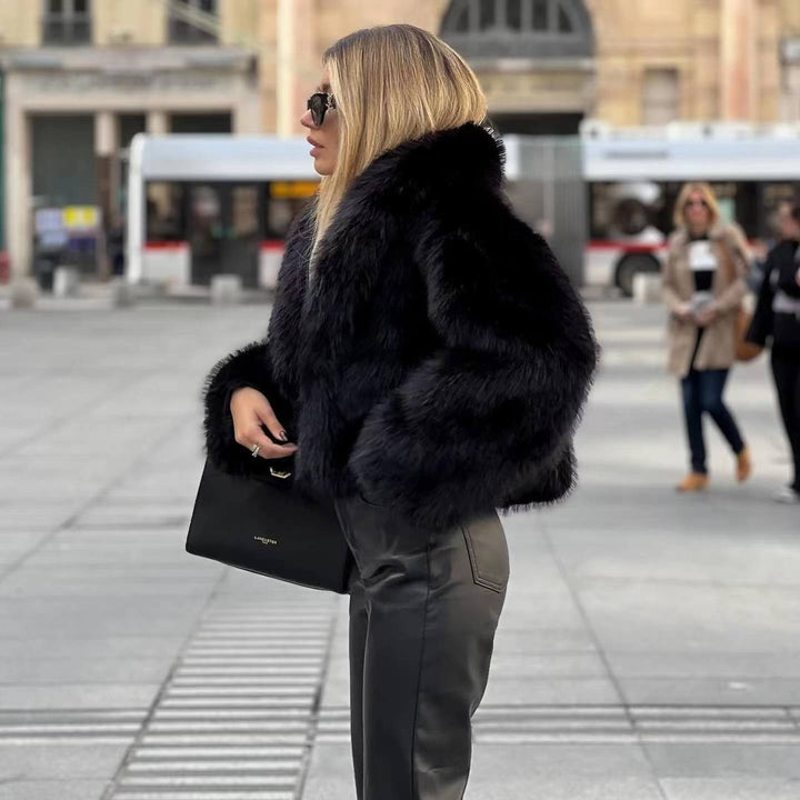 Coat Women Classic Faux Fur Long – Winter