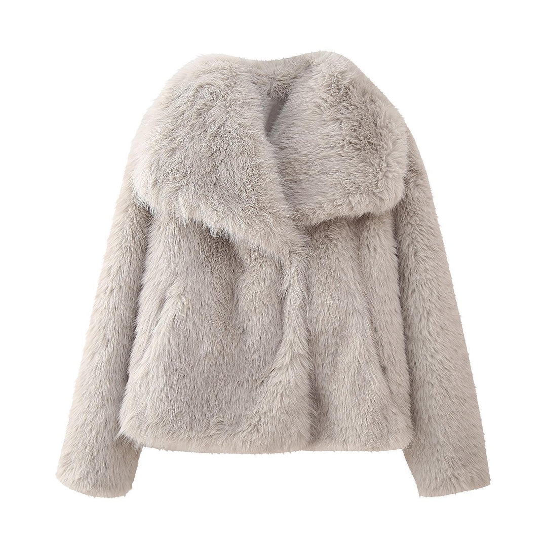Coat Women Classic Faux Fur Long – Winter