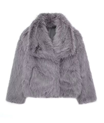 Coat Women Classic Faux Fur Long – Winter