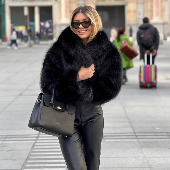 Coat Women Classic Faux Fur Long – Winter