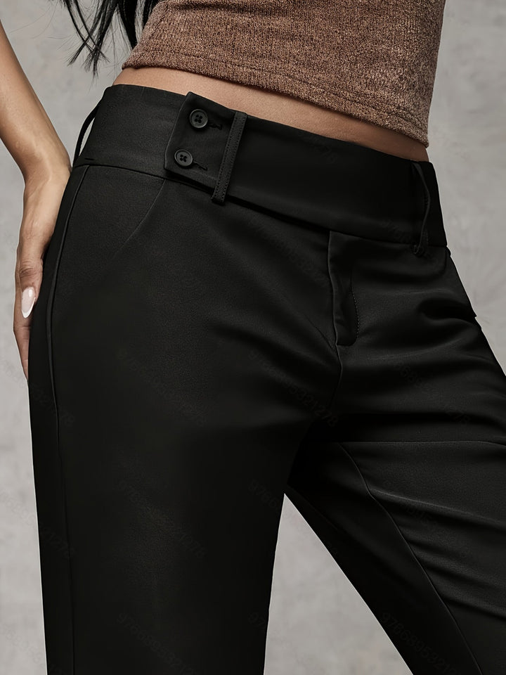 Trousers Women Loose Fit High Waist – Office