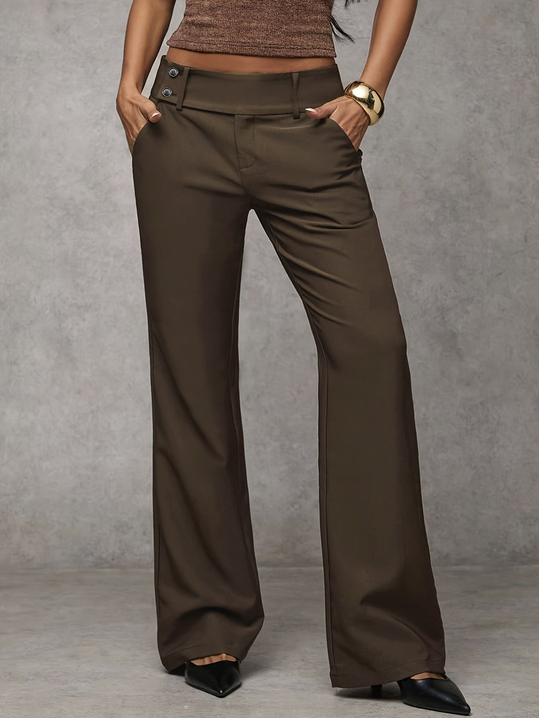 Trousers Women Loose Fit High Waist – Office