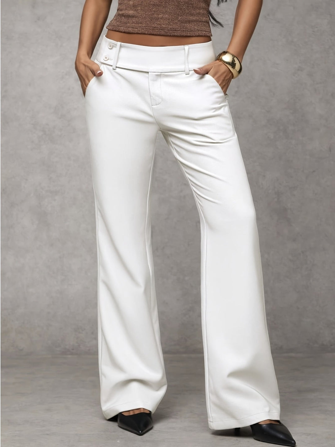 Trousers Women Loose Fit High Waist – Office
