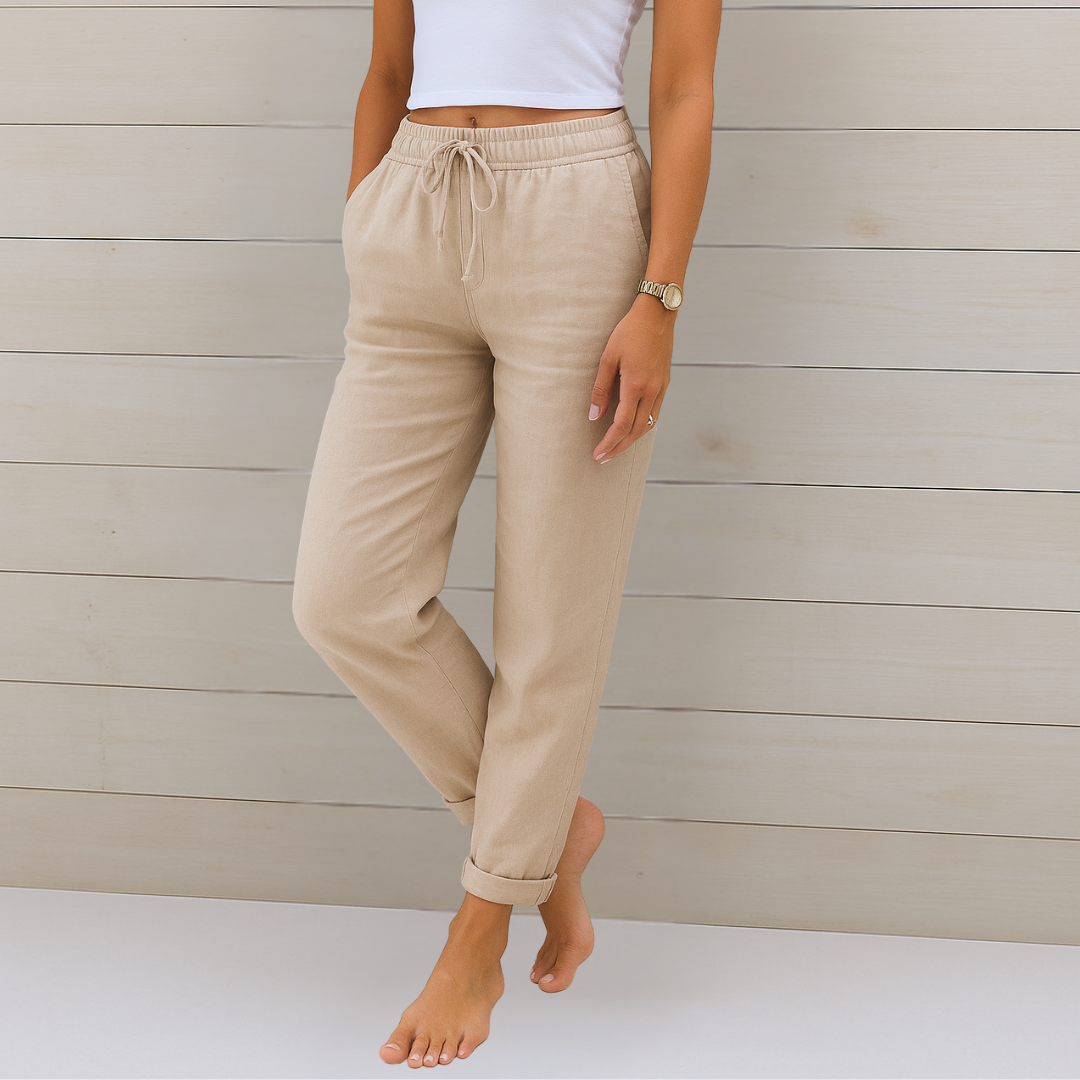 Trousers Women Drawstring Pockets – Summer