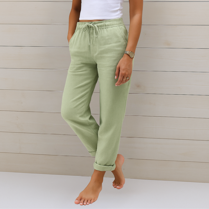 Trousers Women Drawstring Pockets – Summer
