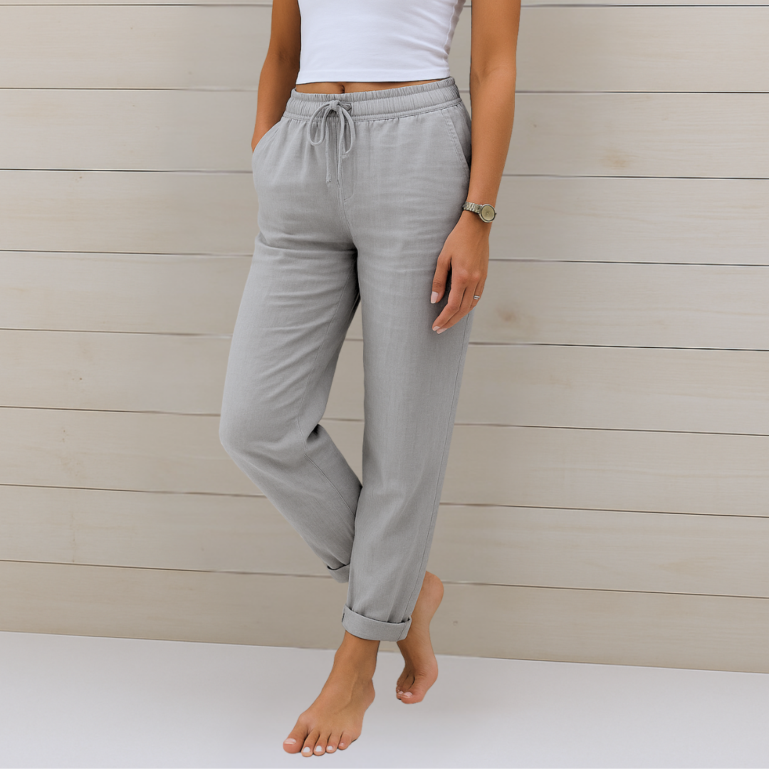 Trousers Women Drawstring Pockets – Summer