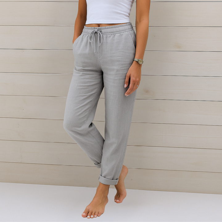 Trousers Women Drawstring Pockets – Summer