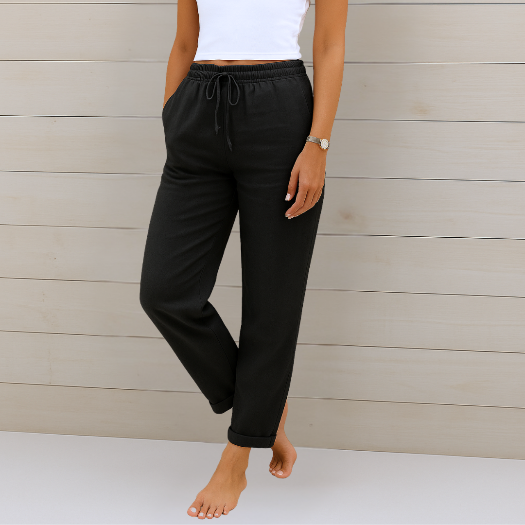 Trousers Women Drawstring Pockets – Summer