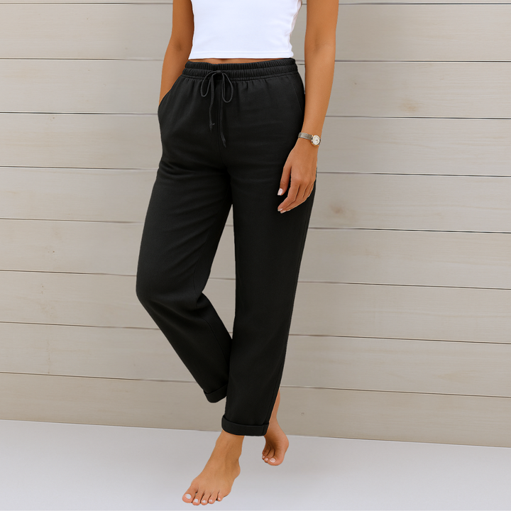Trousers Women Drawstring Pockets – Summer