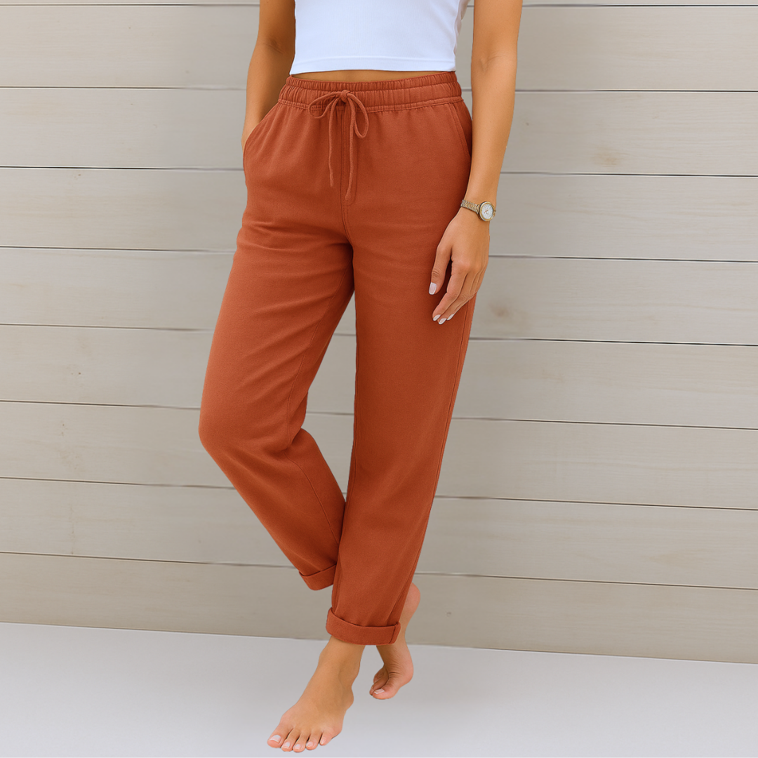 Trousers Women Drawstring Pockets – Summer