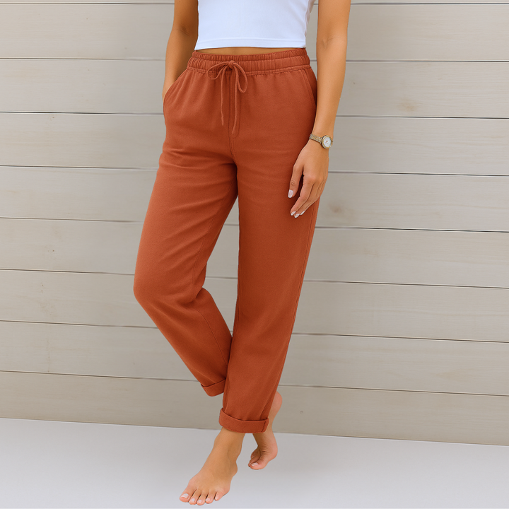 Trousers Women Drawstring Pockets – Summer
