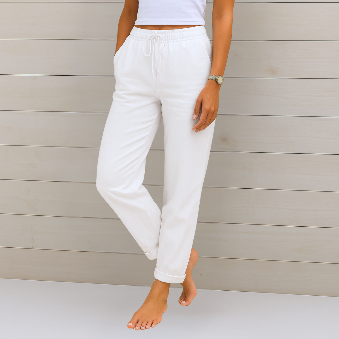 Trousers Women Drawstring Pockets – Summer