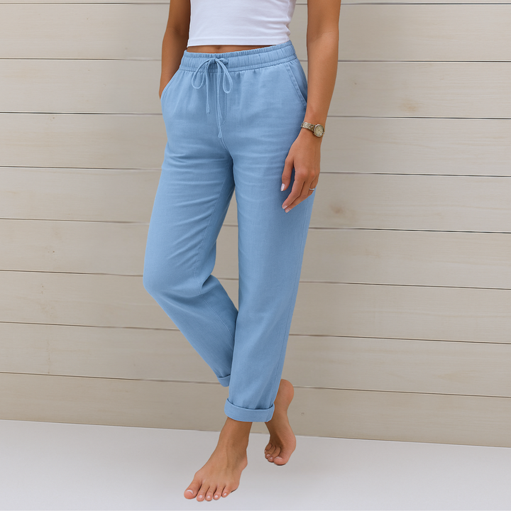 Trousers Women Drawstring Pockets – Summer