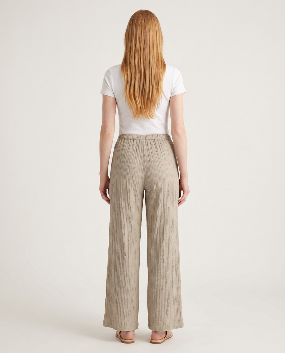 Trousers Women Wide Leg Crinkle – Summer